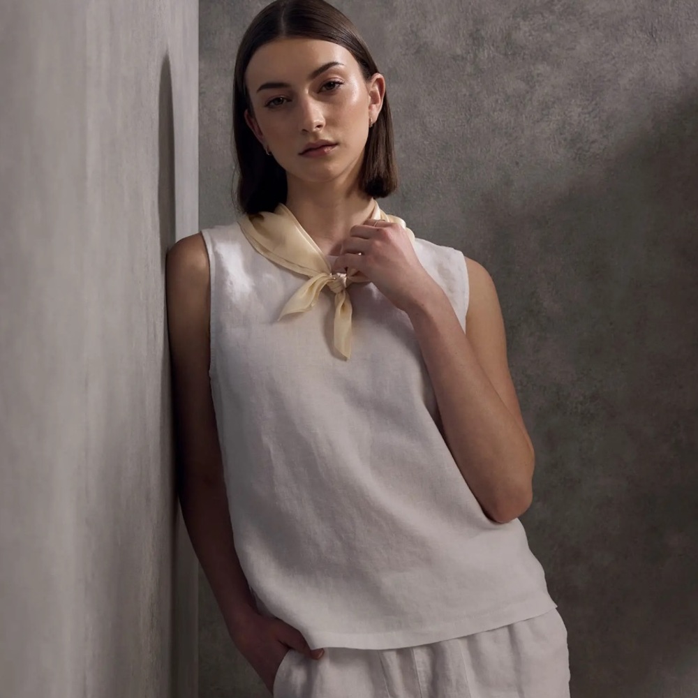 Quince 100% European Linen Tank